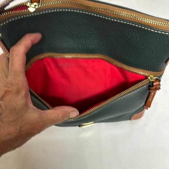 Dooney & Bourke Green and Brown Shoulder Bag with Leather Accents - Picture 10 of 16